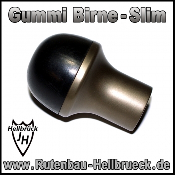 Alu Gummi Birne - Slim - Farbe: Frosted Titanium